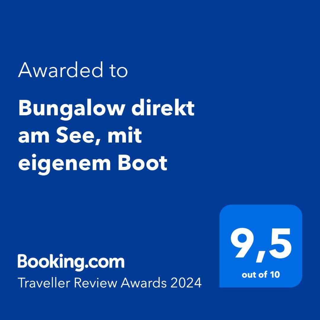 Bungalow Direkt Am See, Mit Eigenem Boot 로딩 외부 사진